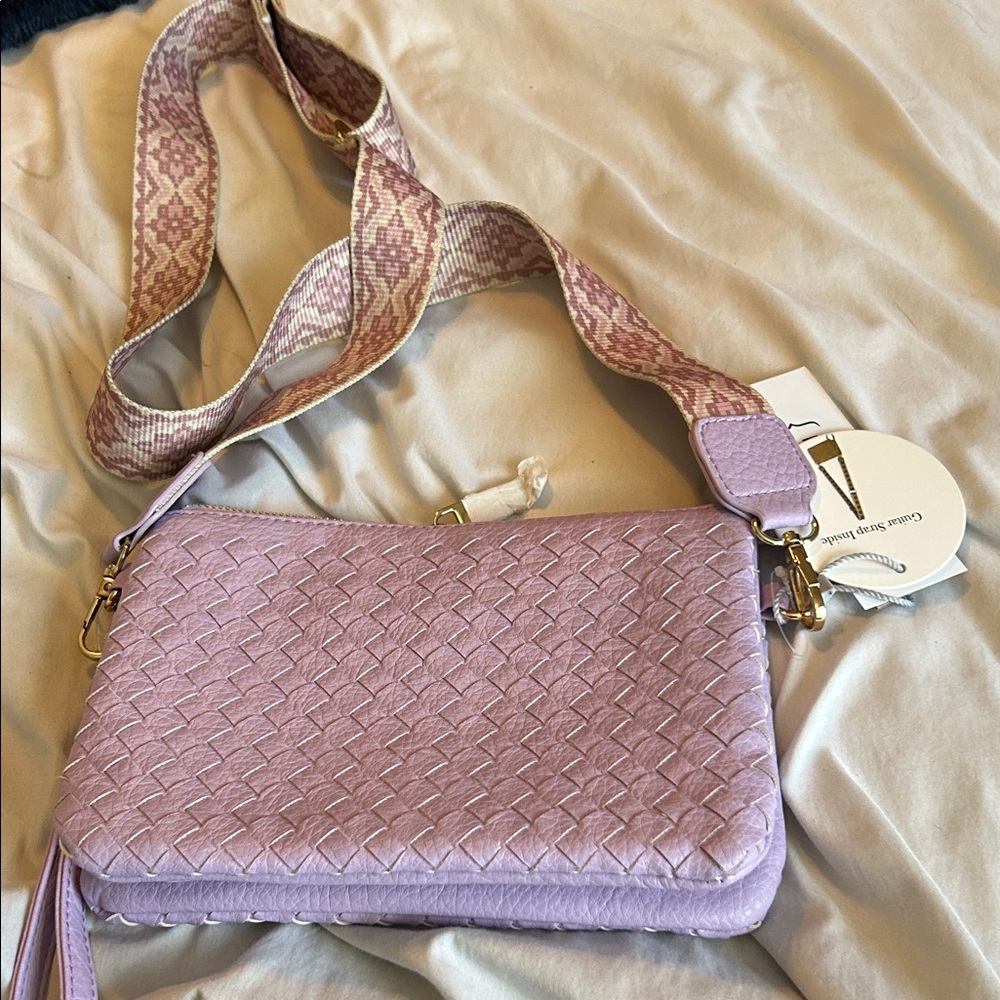 NWT Woven‎ Lilac Crossbody Bag